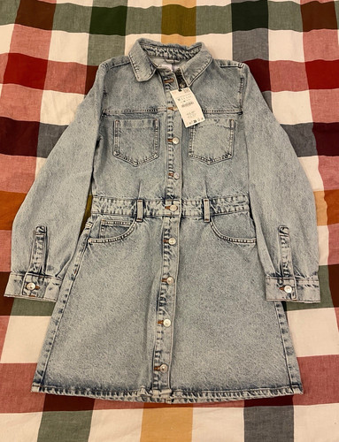 Zara blue denim shirt - denim, m