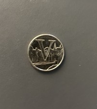 2018 Letter V 10p Ten Pence