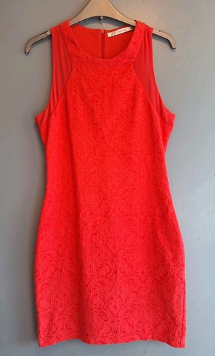Zara womens red floral dress - womens,