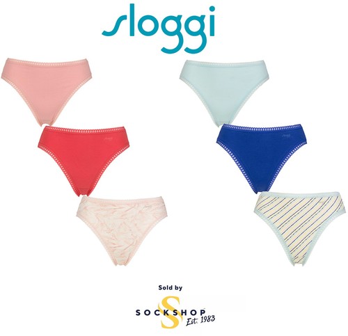 Sloggi womens high leg briefs - high,