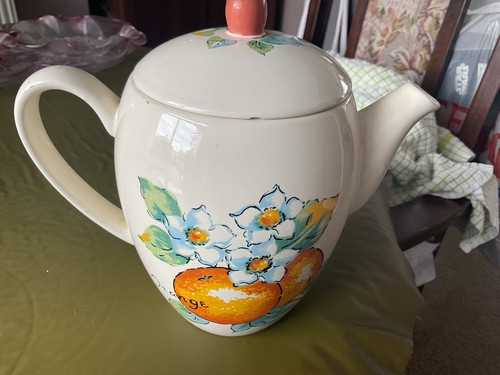 Vintage rayware teapot - teapot, orange