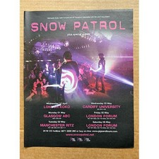 SNOW PATROL 2006 UK TOUR POSTER SIZED original music press advert from 2006 with
