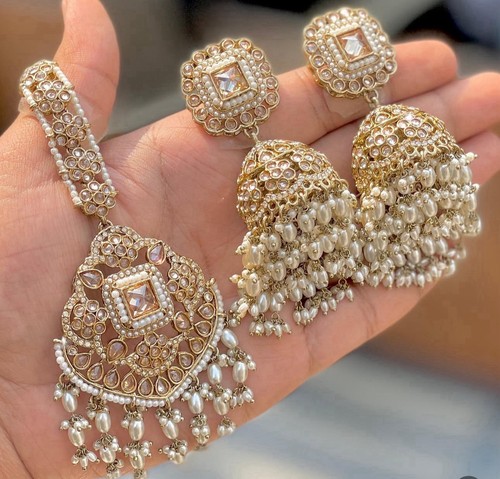 Indian kundan jewelry - set, |