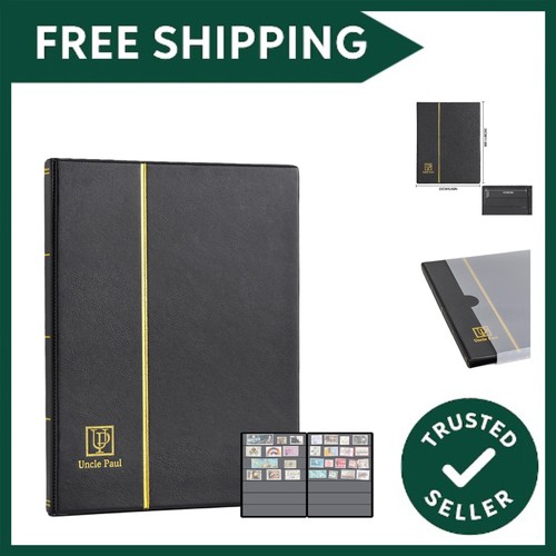 Black stamp collection album - black,