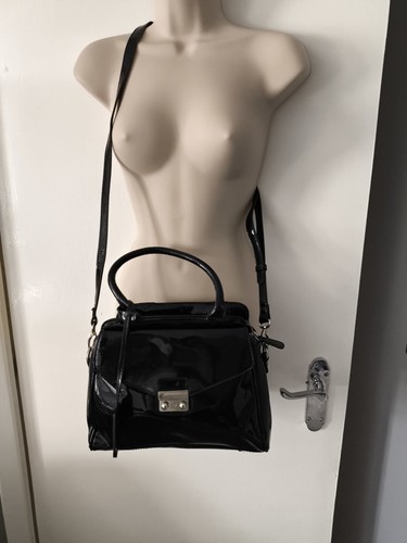 Clarks black patent - patent, handbag