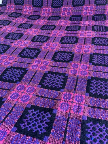 Vintage welsh blanket purple - welsh,