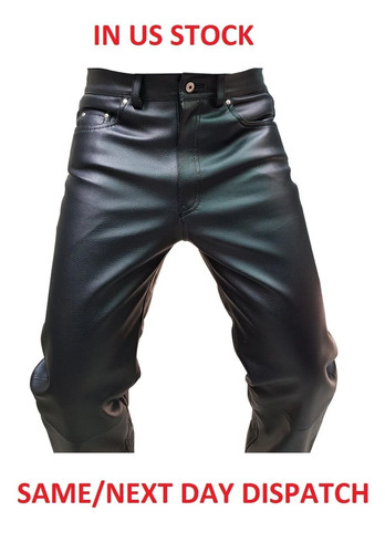 Men biker jeans real - jeans, black