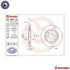 2x BRAKE DISC 09.4987.21 FOR