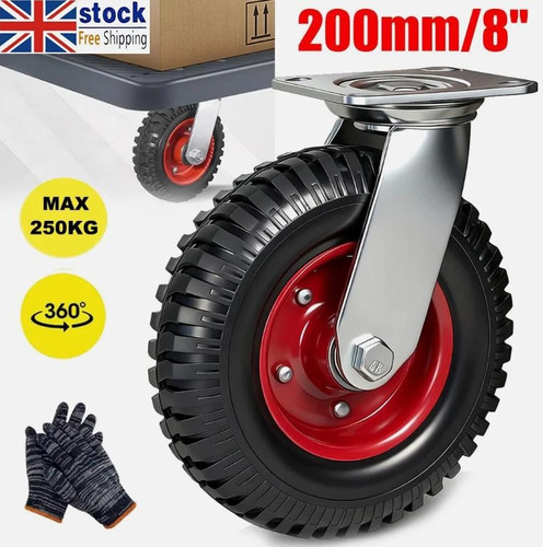 Heavy duty 200mm - duty, swivel
