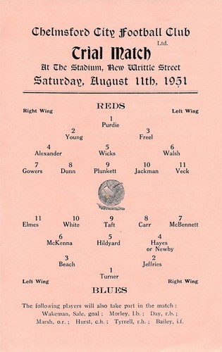 Chelmsford city reds v blues - chelmsford,