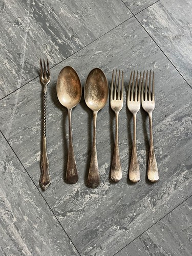 Antique silver plate - 6,