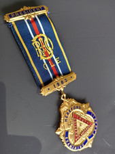 F. C Parry of Birmingham gilded R.A.O.B President medal with ribbon.