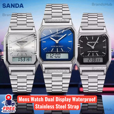 Mens Watch Quartz Dual Display