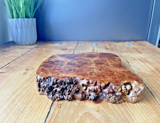 VINTAGE BURR WOOD CHOPPING CHEESE CHARCUTERIE BOARD THUYA WALNUT ELM LIVE EDGE