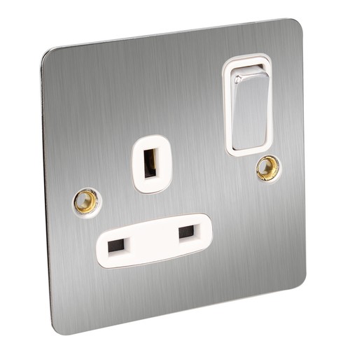Satin chrome single switched - satin,