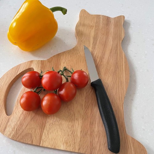 Wooden cat shaped chopping - wooden,