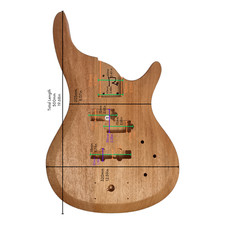 Solid Mahogany Electric Bass Guitar DIY - 325BODY (Body Only)