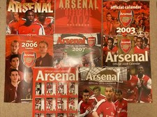 ARSENAL  8 Different Calendars VGC 2001 2002 2003 2006 2007 2008 2009 2010