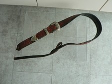 Levy's Black Brown Leather Guitar Strap 2.5" Padded Strap Embossed Ornate