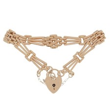 9ct Rose Gold Gate Bracelet