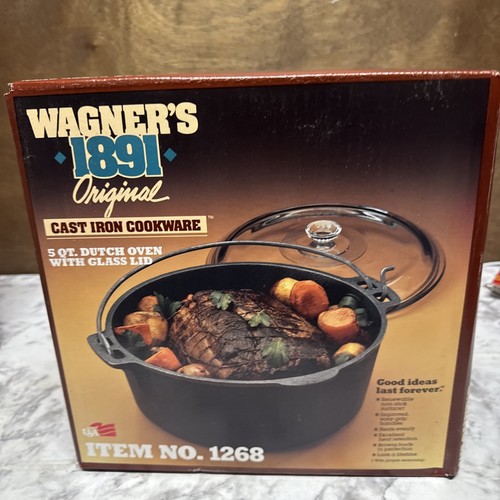 Vtg wagner cast iron - 5, qt