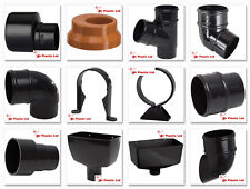 Polypipe 68mm Rainwater Round Down Pipe Fittings in Black