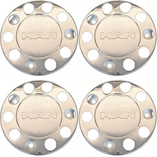 4Pcs Stainless Steel Wheel Trims Covers 22.5" For Man Truck And Bus