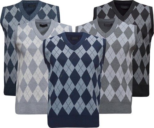 Mens sleeveless argyle neck - mens,