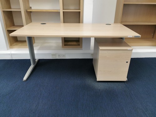 Maple wood office desk - maple,