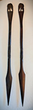 TWO AFRICAN, DARK HARDWOOD