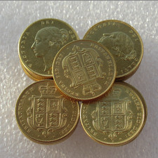 5 Pieces Gold Half Sovereign