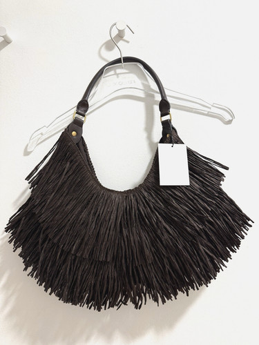 Zara chocolate brown fringed - zara,
