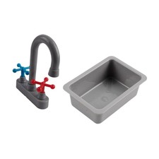 Kitchen Pretend Play Toy Mini Sink and Faucet Fun for Kids 3-6 for Gathering