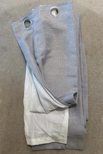 Grey eyelet curtains fully - curtains, –