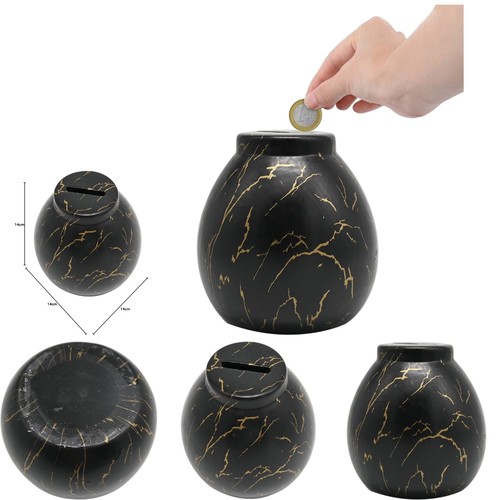 Ram black ceramic money pot - ceramic,