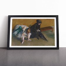 Edgar Degas Waiting Framed
