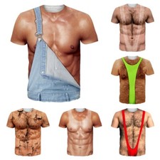 Muscle Fake Abs Hairy Chest 3D