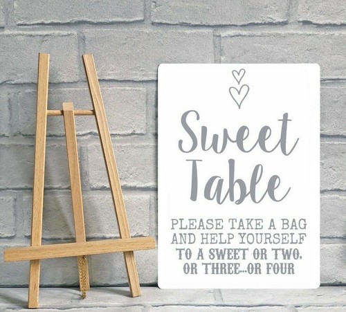 Sweet table cart metal - metal, sign