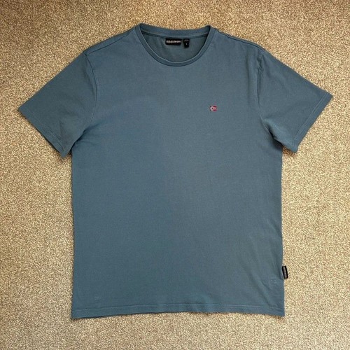 Napapijri shirt mens - l, blue