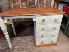 Vintage Pine Bedroom Dresser Desk Table with Drawers Shabby Chic Style Furniture