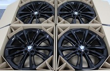 REFURBISHED 20" BMW 5 6 F10 F11 F12 F13 Black 464M Staggered 6854560 6854561