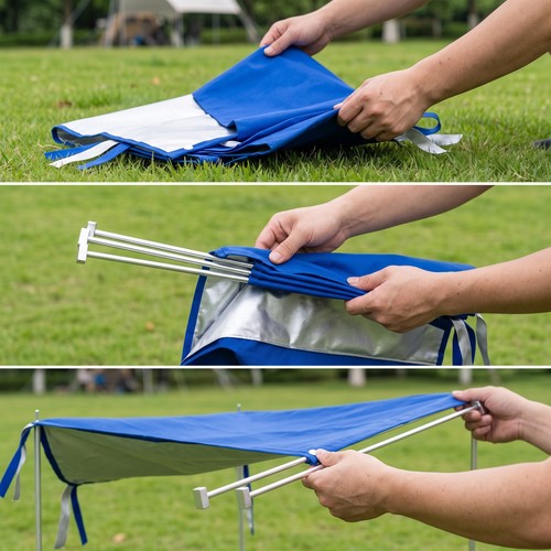 Folding tent awning - folding,
