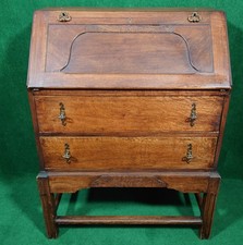 Edwardian dark oak 2 drawer