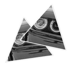 2x Triangle Shape Vinyl