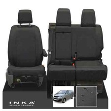 Peugeot Expert INKA Front 1+2 Tailored Waterproof Seat Covers Black MY-16+