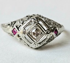 Antique 18k White Gold