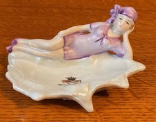 Art Deco Bathing Belle On Shell Dish Coventry Crest