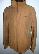 LACOSTE Bomber Harrington Jacket Tan Brown Coat Size 6 Men's XL Fleece Lined