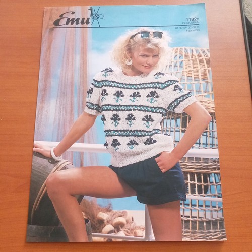 Vintage emu knitting pattern - knitting,