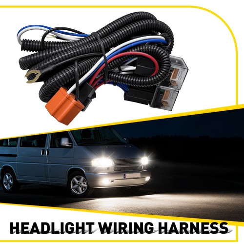 Black headlight wiring harness - black,